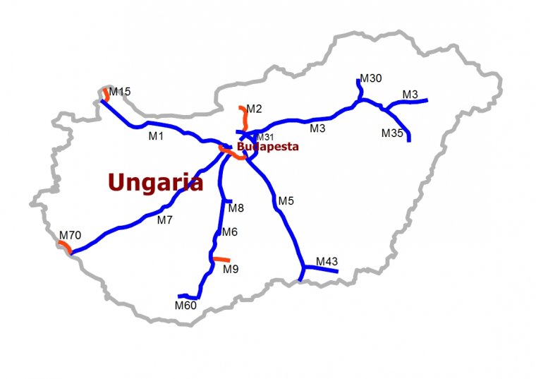 Autostrăzile Din Ungaria Magyar Autopalyak Trecator Prin Lume